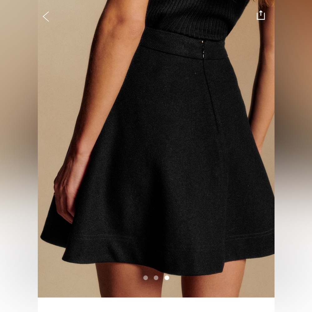 Sezane Armelie Skirt Black - Size 4 - Picture 3 of 5